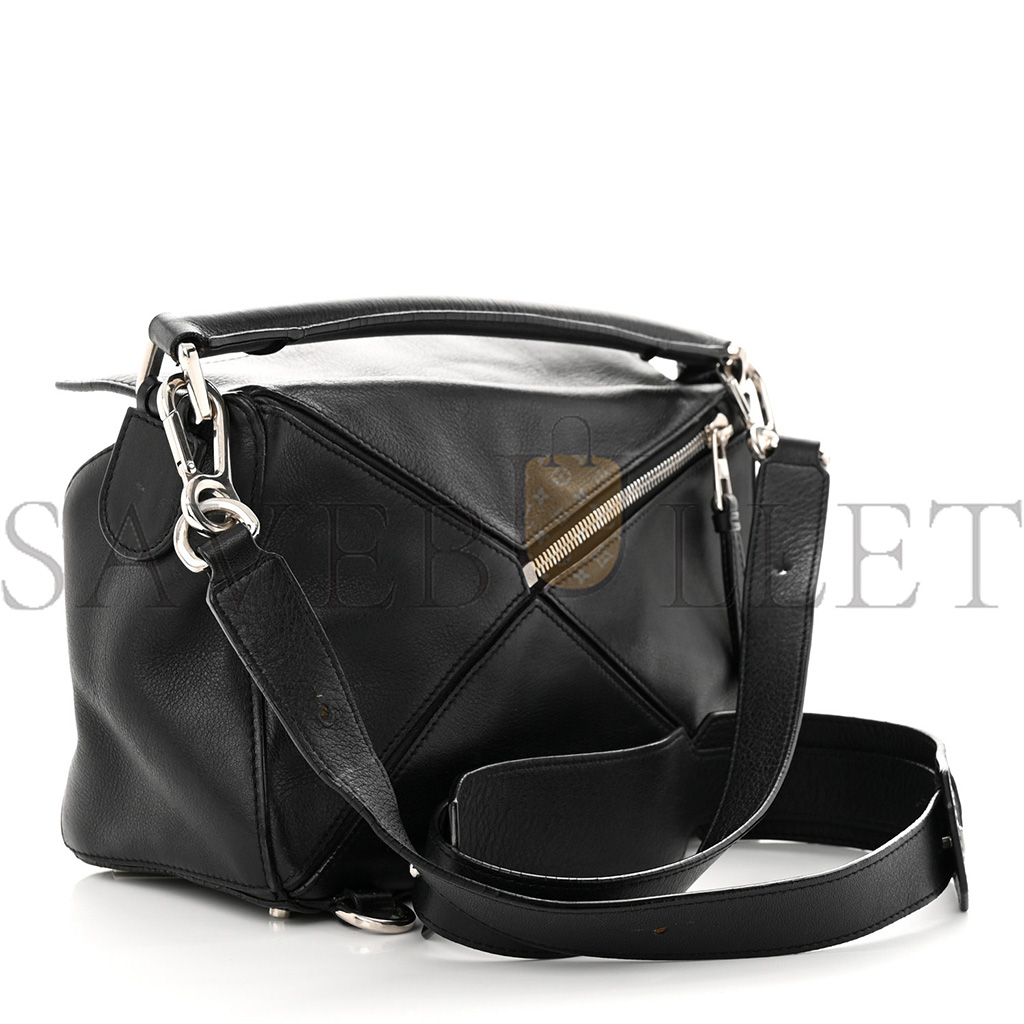 LOEWE CALFSKIN SMALL PUZZLE BAG BLACK (24*16.5*10.5cm)